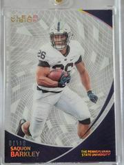 Saquon Barkley [Gold] #22 Football Cards 2023 Panini Chronicles Draft Picks Clear Vision Prices