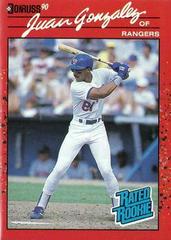 Juan Gonzalez [Reverse Negative] Baseball Cards 1990 Donruss Prices