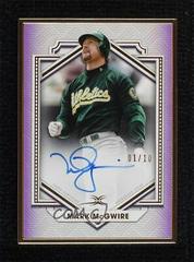Mark McGwire [Purple] Baseball Cards 2022 Topps Definitive Framed Autograph Collection Prices