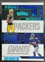 Christian Watson, Wan'Dale Robinson [Platinum] #RN-WR Football Cards 2022 Panini Contenders Round Numbers Prices