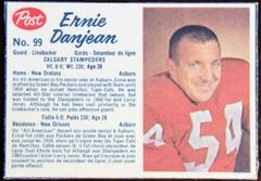 Ernie Danjean [Hand Cut] Football Cards 1962 Post Cereal CFL Prices