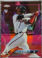 Ronald Acuna Jr. [Pink Refractor] Baseball Cards 2018 Topps Chrome Prices
