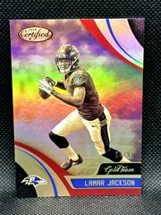 Lamar Jackson [Mirror Red] Football Cards 2018 Panini Certified Gold Team Prices