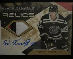 Wyatt Kalynuk [Autograph Patch] Hockey Cards 2021 Upper Deck Black Diamond Debut Relics Prices