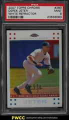 Derek Jeter [White Refractor] #260 Baseball Cards 2007 Topps Chrome Prices
