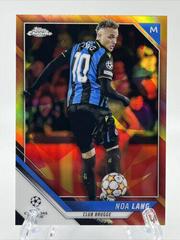 Noa Lang [Red & Gold Starball Refractor] Soccer Cards 2021 Topps Chrome UEFA Champions League Prices