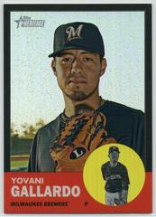 Yovani Gallardo [Black Refractor] Baseball Cards 2012 Topps Heritage Chrome Prices