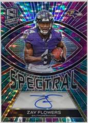 Zay Flowers [Celestial] #6 Football Cards 2023 Panini Spectra Spectral Signature Prices