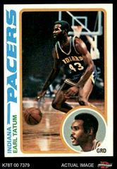 Earl Tatum Basketball Cards 1978 Topps Prices