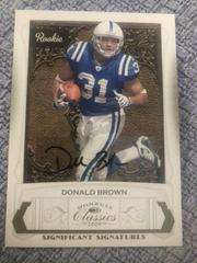 Donald Brown [Significant Signatures Gold] #185 Football Cards 2009 Panini Donruss Classics Prices