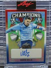 David Villa [Prismatic Red White Blue] Soccer Cards 2022 Leaf Metal Champions Autographs Prices