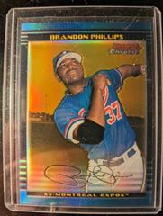 Brandon Phillips [Gold Refractor] #338 Baseball Cards 2002 Bowman Chrome Gold Prices