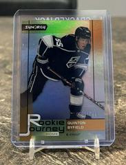Quinton Byfield #RJ-2 Hockey Cards 2021 Upper Deck Synergy Rookie Journey Home Prices