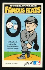 Ed Reulbach #29 Baseball Cards 1972 Fleer Famous Feats Prices