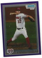 Stephen Strasburg [Purple Refractor] Baseball Cards 2010 Bowman Chrome Prospects Prices