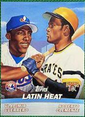 Vladimir Guerrero, Roberto Clemente [Latin Heat] Baseball Cards 2001 Topps Combos Prices