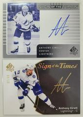 Anthony Cirelli [Black Gold Ink] Hockey Cards 2021 SP Authentic Sign of the Times Autographs Prices