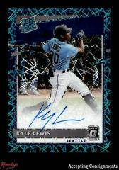 Kyle Lewis [Teal Velocity] #RRS-KL Baseball Cards 2020 Panini Donruss Optic Rated Rookies Signatures Prices