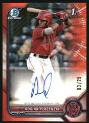 Adrian Placencia [Orange Wave Refractor] #CPA-APA Baseball Cards 2022 Bowman Chrome Prospect Autographs Prices