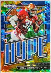 Will Anderson Jr. [Blue Ice] #HP-10 Football Cards 2023 Panini Prizm Draft Picks Hype Prices