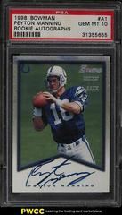Peyton Manning Football Cards 1998 Bowman Certified Autograph Prices