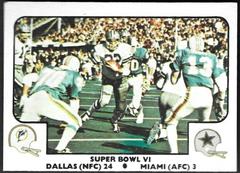 Super Bowl VI [Dallas, Miami] Football Cards 1977 Fleer Team Action Prices