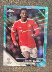 Anthony Elanga [Aqua Wave Refractor] Soccer Cards 2021 Topps Chrome UEFA Champions League Prices