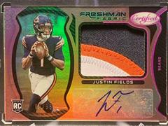 Justin Fields [Freshman Fabric Signature Pink] #204 Football Cards 2021 Panini Certified Prices