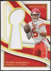 Patrick Mahomes II #1 Football Cards 2023 Panini Immaculate Patch Prices