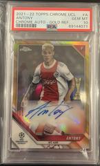 Antony [Gold Refractor] Soccer Cards 2021 Topps Chrome UEFA Champions League Autographs Prices