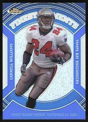 Cadillac Williams [Blue Refractor] #VFM-CW Football Cards 2007 Topps Finest Moments Prices