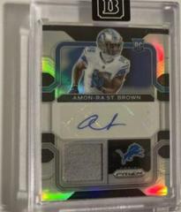 Amon Ra St. Brown #RPA-AB Football Cards 2021 Panini Prizm Rookie Patch Autographs Prices
