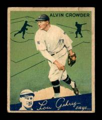 Alvin Crowder #65 Baseball Cards 1934 World Wide Gum Prices