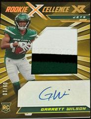 Garrett Wilson [Gold] Football Cards 2022 Panini XR Rookie Xcellence Autograph Swatches Prices