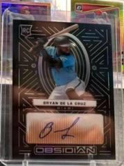Bryan De La Cruz [Orange] #OA-BC Baseball Cards 2022 Panini Chronicles Obsidian Autographs Prices