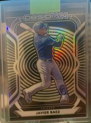 Javier Baez [Electric Etch Yellow] Baseball Cards 2021 Panini Chronicles Obsidian Prices