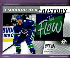 Brock Boeser Hockey Cards 2021 SP Game Used Embroidered in History Prices