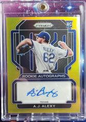 A. J. Alexy [Gold Prizm] Baseball Cards 2022 Panini Prizm Rookie Autographs Prices