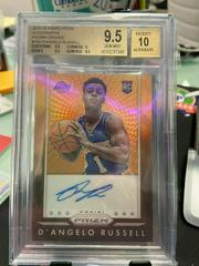 D'Angelo Russell [Orange Prizm] #DRS Basketball Cards 2015 Panini Prizm Autographs Prices