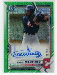 Angel Martinez [Green Refractor] #BMA-AMA Baseball Cards 2021 Bowman Chrome Mega Box Mojo Autographs Prices