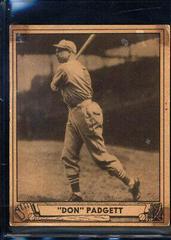 Don Padgett #109 Baseball Cards 1940 Play Ball Prices