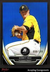 Gerrit Cole [Blue Refractor] Baseball Cards 2013 Bowman Platinum Chrome Prospects Prices