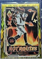 Ja'Marr Chase [Yellow] #HR-11 Football Cards 2022 Panini Phoenix Hot Routes Prices