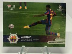 Ansu Fati #3 Soccer Cards 2020 Topps Now UEFA Champions League Prices