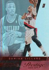 Damian Lillard #18 Basketball Cards 2014 Panini Prestige Prices
