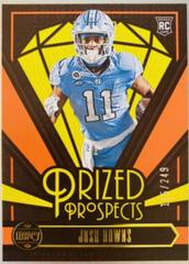 Josh Downs [Orange] Football Cards 2023 Panini Legacy Prized Prospects Prices