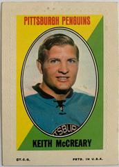 Keith McCreary Hockey Cards 1970 Topps OPC Sticker Stamps Prices