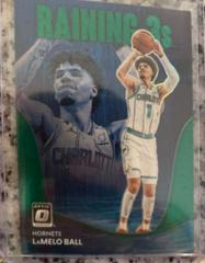 LaMelo Ball [Green] Basketball Cards 2022 Panini Donruss Optic Raining 3s Prices