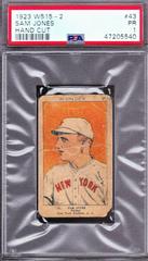 Sam Jones [Hand Cut] Baseball Cards 1923 W515 2 Prices