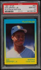 Ken Griffey Jr. #55 Baseball Cards 1991 Star Platinum Edition Prices